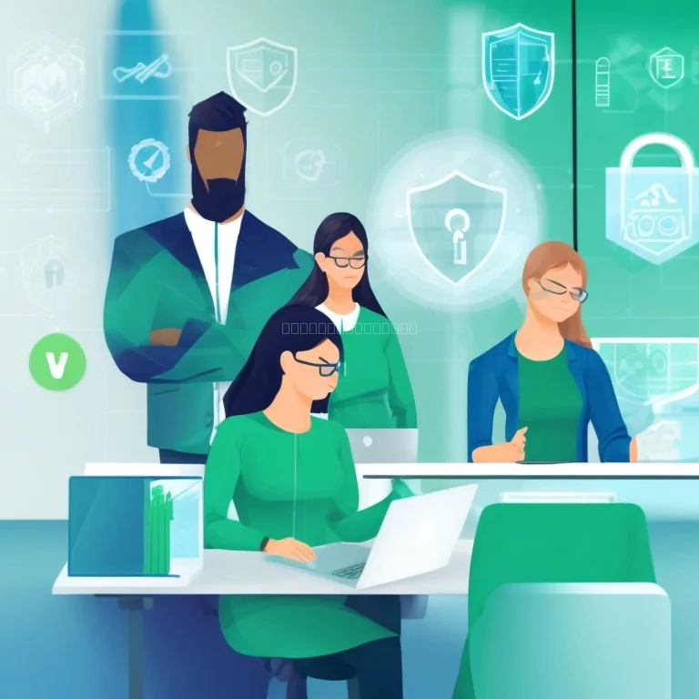 Cybersecurity Training Illustration